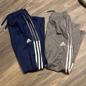 Adidas Kids' Blue and Gray training pants